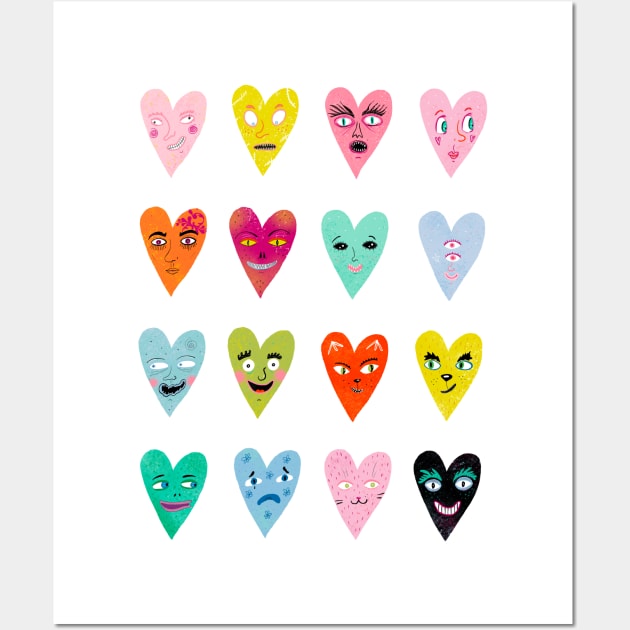 Love hearts animals Wall Art by Douwannart